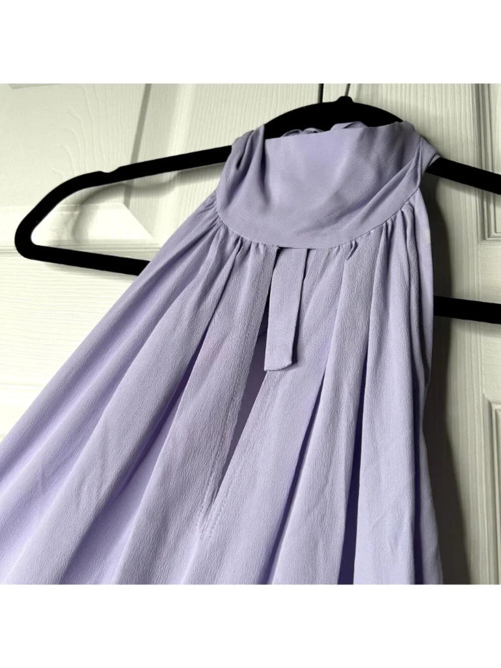 SFIZIO Lavender Purple Halter Sleeveless Wide Leg Scarf Jumpsuit Women's Size 6